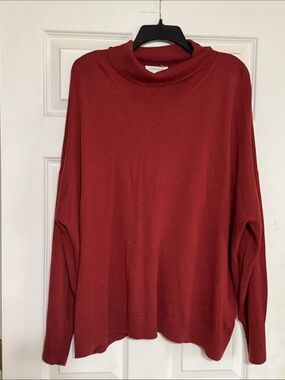 Treasure & Bond Brick Red Cowl Neck Sweater